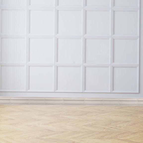 HONMEET Wall Skirting Board White Peel and Stick Baseboard Trim for Smooth Surface Decoration