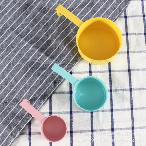 HONMEET Washing Powder Scoop Cup: Kitchen Scoops Rice Spoon Long Handle Spoons For Powders Coffee Pet Food Baking Supplies Pink