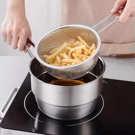 HONMEET Stainless Basket Rice Sieve For Food Storage Kitchen 1Pack