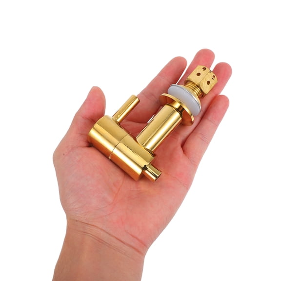 HONMEET Golden Copper Water Spigot Replacement for Beverage Dispenser, Smooth Cylindrical Faucet, 1 Piece Tap