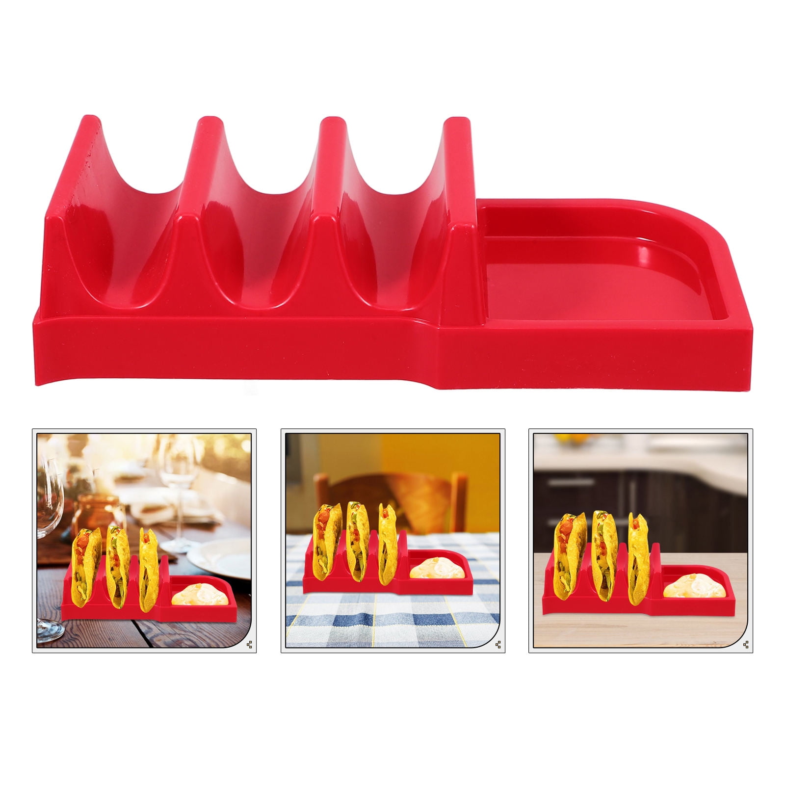 HONMEET Wave-shaped Taco Holder Stand 4Set Ideal for Wedding Birthday ...