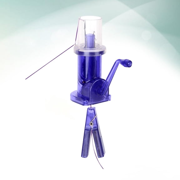 HONMEET Weave Spool Knitter Home Yarn Winder Blue Metal for Handicraft Enthusiasts 1 Set