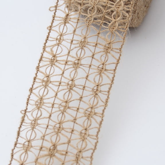 HONMEET Weaving Twine Lace Rope in Light Brown Jute Material for Elegant Wedding and Table Decor
