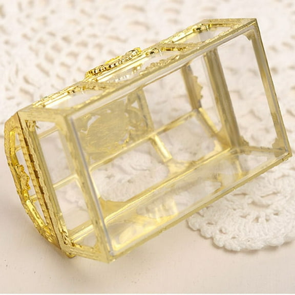 HONMEET Wedding Party Favor Box Golden Vintage Design Storage For Guests 1Pcs