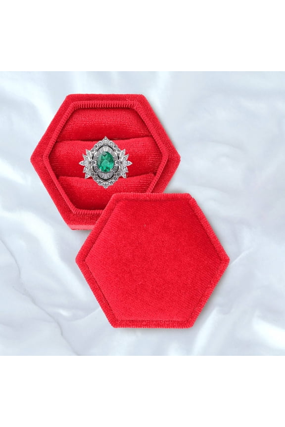 Red Hexagon Wedding Holder with Compact Design, for Elegant Storage