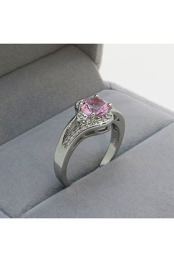 Ring Pink Stone Copper for Women Home Office Wedding 1Set