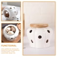 HONMEET White Ceramic Garlic Storage Jar with Hollow Design for Onion ...