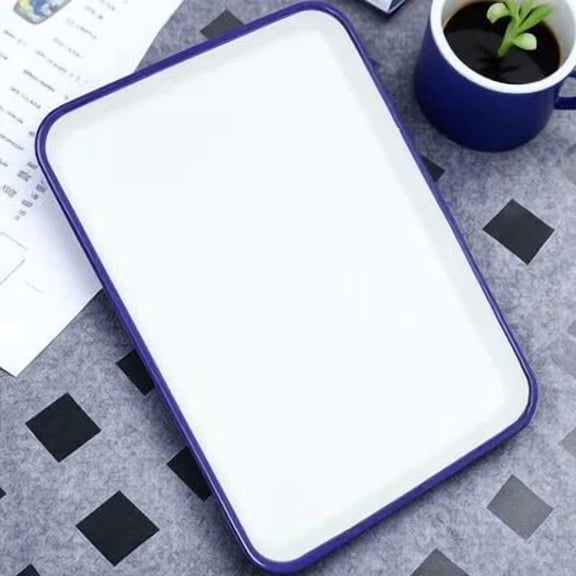 HONMEET Heat Resistant Enamel Baking Pan White Rectangular Serving Dish