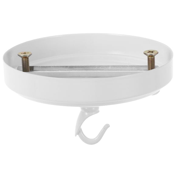 HONMEET White Heavy Duty Ceiling Hook for Pendant Lamp with Decorative Chandelier Canopy and Easy Installation