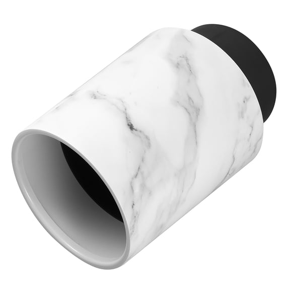 HONMEET Round Marble Wastebasket for Home Office Bathroom Plastic Trash Can Container