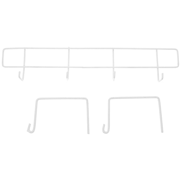 HONMEET White Metal Radiator Clothes Drying Rack with Versatile Hooks for Towels and Shoes
