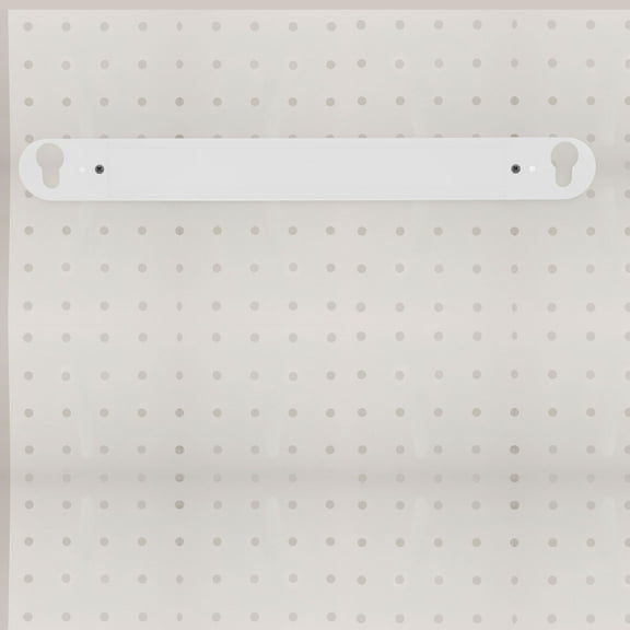 HONMEET White Plastic Pegboard Panel with Fixing Support for Home Wall Mount Storage and Organization