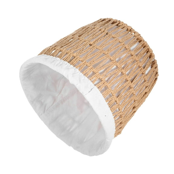HONMEET Beige Handwoven Bread Basket with Protective Cotton Liner for Kitchen Storage