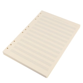 HONMEET Wide Staff Music Notation Paper Loose Leaf Sheets, Refillable & Erasable White, 100 Sheets for Music Practice and Writing