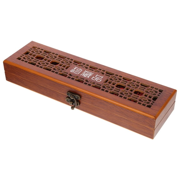 HONMEET Wooden Harmonica Storage Box in Light Brown with Design for Secure Instrument and Easy Transport