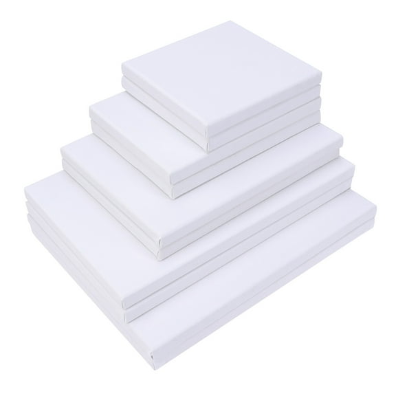 HONMEET 15x20in Wood Stretched Canvas 10 Pack White Blank Canvas for Painting and Art Projects