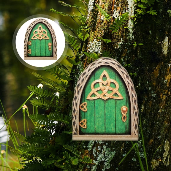 HONMEET Wooden Fairy Door Decoration for Kids Room, Dollhouse, and Home Decor - 1 Piece Magical Miniature Accessory