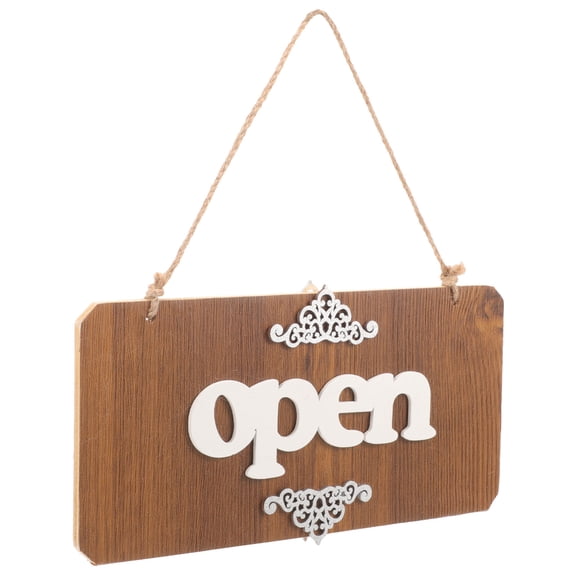 HONMEET Wooden Open Closed Business Sign Hanging Pendant Double Sided Door Decor