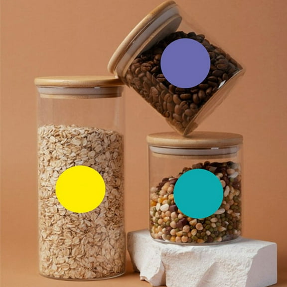 HONMEET Writable Round Dot Stickers in Assorted Colors for Office Files Inventory and Classroom Use