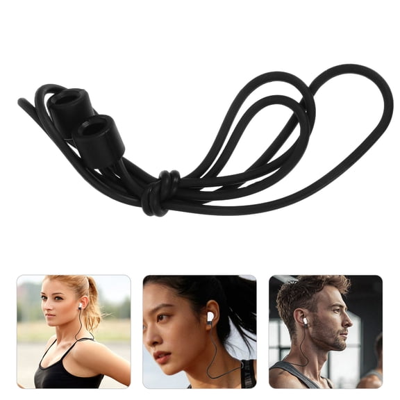 HONMEET Black Earbud Holder with Anti-Lost Feature and Flexible Design for Daily Use, 1 Pack
