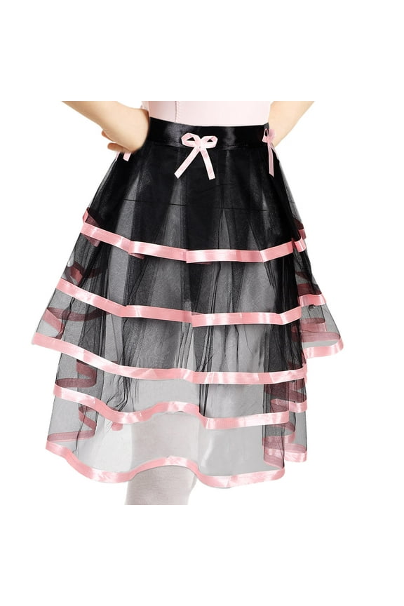 Girls Birthday Party Tutu Skirt, Multi-Color Tulle Skirt, Polyester, 1 Piece, Sweet Cosplay Dress for Women and Kids