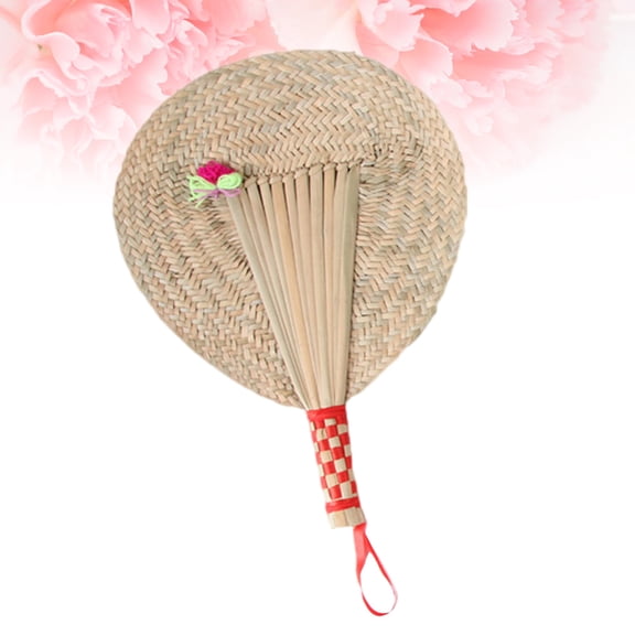 HONMEET Handmade Hand Fan Khaki Color 1 Piece Portable Cooling Fan for Outdoor Use