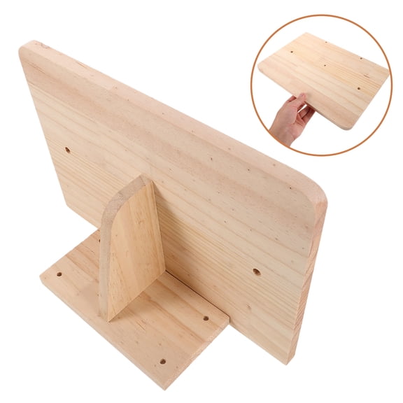 HONMEET Unfinished Wood Mount for Squirrel Feeder, 1 Piece Bird Feeder Accessory for Outdoor Garden