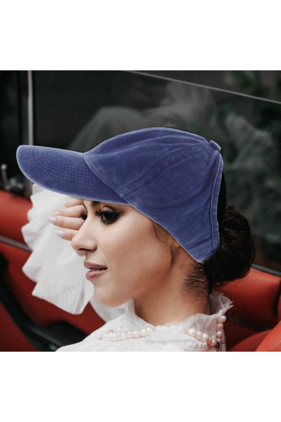 Unisex Denim Cap Vintage Washed Adjustable Baseball Hat Half- Design Casual Outdoor