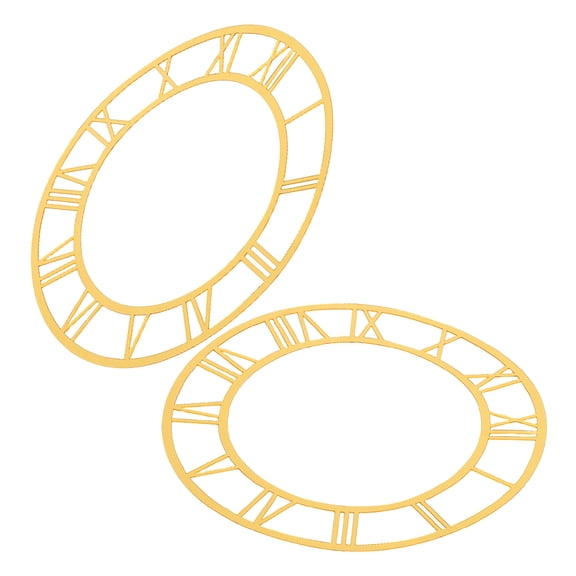 HONMEET Golden Acrylic Roman Numeral Clock Face, Elegant Peel and Stick Wall Decal, Home Decor