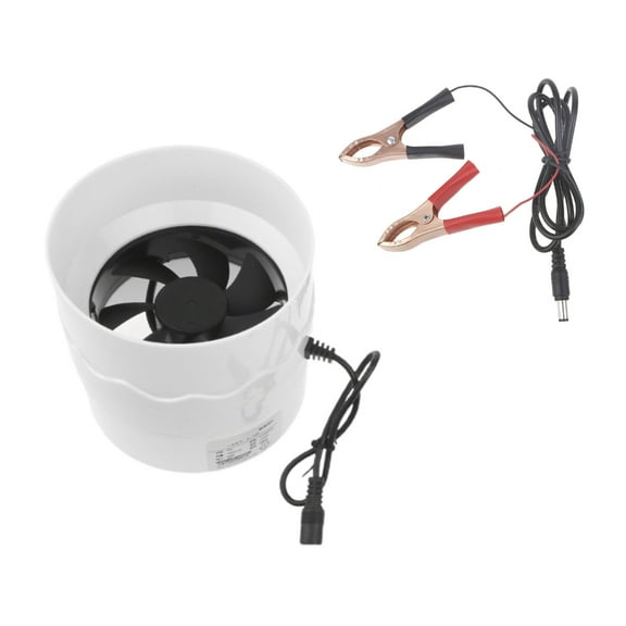 114mm 12V Ventilation Flow Fan Exhaust Fans Home Inline Pipe Duct Extractor
