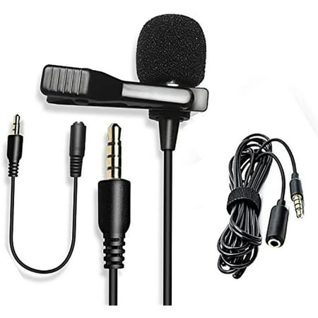 HONORIA Professional Grade Lavalier Clip on Microphone - Lav Mic for Camera Phone iPhone GoPro Video Recording ASMR TikTok
