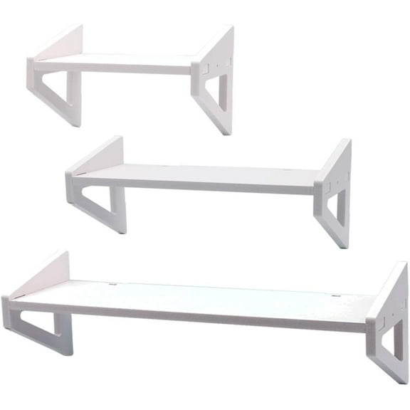 HONSHEN Furniture shelves,Floating Shelves Wall Mounted Floating Shelves for Living Room,Bedroom,Bathroom,Kitchen White Set of 3
