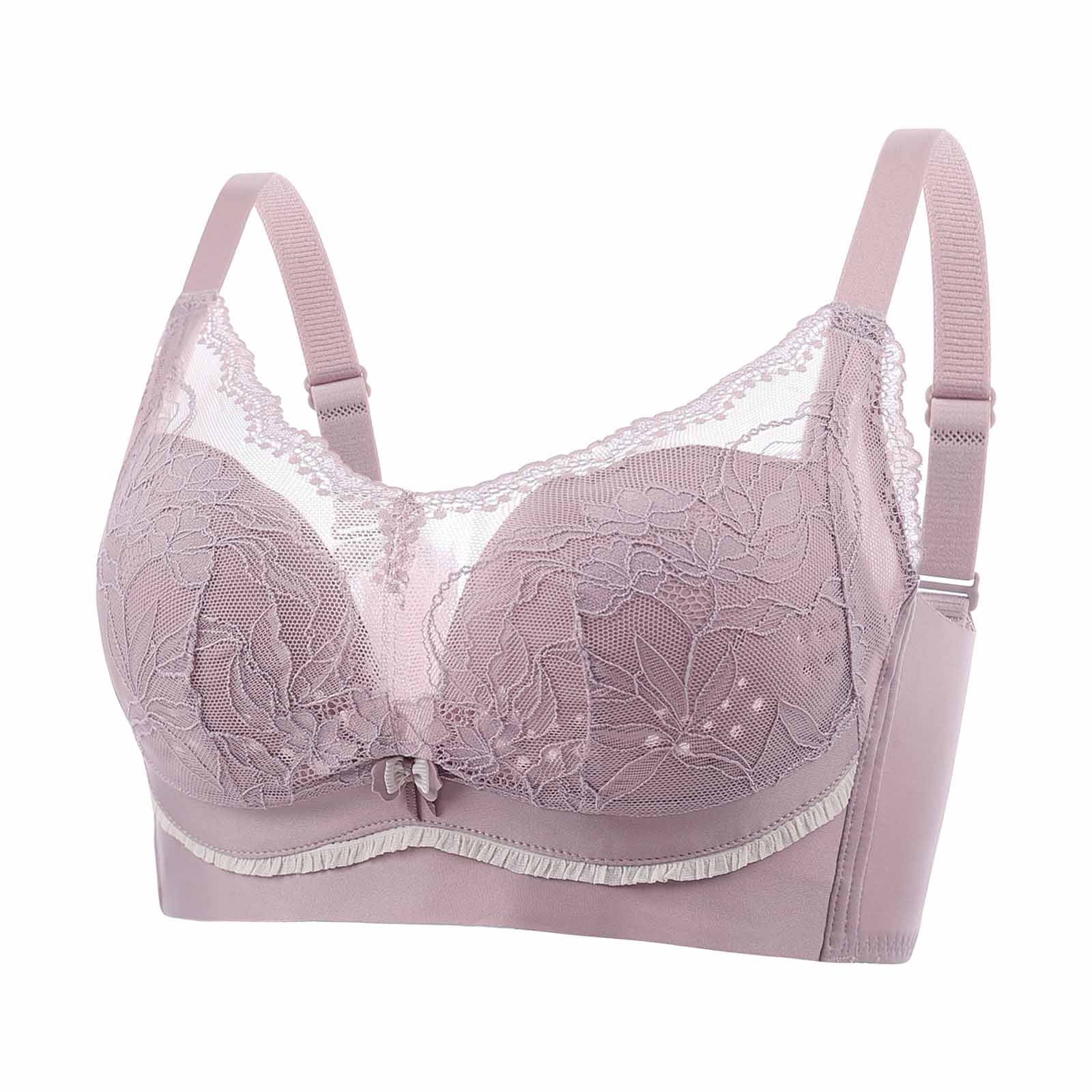 HONVEIO Brassieres Woman's Color Comfortable Hollow Out Perspective Bra Underwear No Underwire