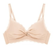 HONVEIO Long Line Bras Women Comfortable Without Underwire Small Chest Gathered And Auxiliary Breast Bra Bras for Women S-955 Beige M