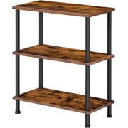 HOOBRO End Table 3-Layer Open Shelves Nightstand Bedroom Living Room Brown BF48BZ01US
