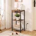thumbnail image 1 of HOOBRO 3-Tier End Table with Charging Station and USB Ports Living Room Rustic Brown BF09UDH01, 1 of 9