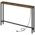 thumbnail image 1 of HOOBRO 47.2” Console Table w/ Power Outlets & USB Ports Behind Sofa Hallway Brown BF15XG01G1, 1 of 11