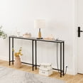 thumbnail image 1 of HOOBRO 63" Narrow Console Table with Charging Station, 5.9" Sofa Table with 2 Power Outlets and USB Ports, Long Entryway Tables Behind Couch Table, for Hallway, Livingroom,  BG165UXG01, 1 of 10