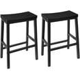 thumbnail image 1 of HOOBRO Bar Stools, Set of 2 Bar Chairs, 23.6 Inch Saddle Stools, Kitchen Counter Stools with Footrests, Industrial Stools for Dining Room, Kitchen, Counter, Bar, Black BB02MD01, 1 of 16