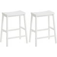 thumbnail image 1 of HOOBRO Bar Stools, Set of 2 Bar Chairs, 23.6 Inch Saddle Stools, Kitchen Counter Stools with Footrests, Industrial Stools for Dining Room, Kitchen, Counter, Bar, White WW02MD01, 1 of 19