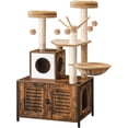 thumbnail image 1 of HOOBRO Multi-Level 52 in Cat Tree with Versatile Cat Tree & Accessory Kit, Brown, 1 of 9