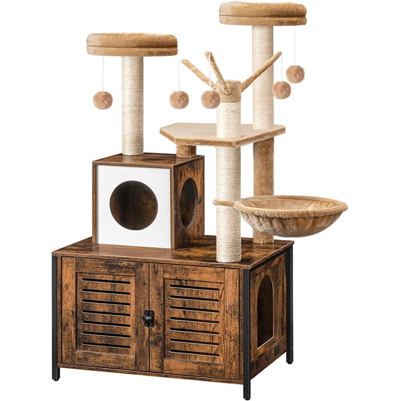 HOOBRO Multi-Level 52 in Cat Tree with Versatile Cat Tree & Accessory Kit, Brown