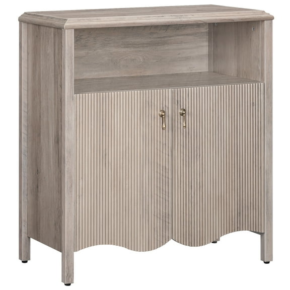 HOOBRO Console Table, Storage Cabinet with Adjustable Shelf, Entryway Table, Engineered Wood Buffet Sideboard, Oriental Element Design, Greige, for Hallway, Entryway, Dining Room, Greige BG39XG01