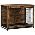 thumbnail image 1 of HOOBRO Dog Crate Furniture Wooden Pet Furniture with Pull-Out Tray Rustic Brown BF802GW03G1, 1 of 5