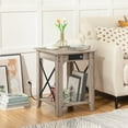 thumbnail image 1 of HOOBRO End Table 2-Tier Nightstand with USB Ports and Outlets Sofa Coffee Table Living Room BG45UBZ01, 1 of 6