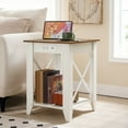 thumbnail image 1 of HOOBRO End Table 2-Tier Nightstand with USB Ports and Outlets Sofa Coffee Table Living Room WH45UBZ01, 1 of 10