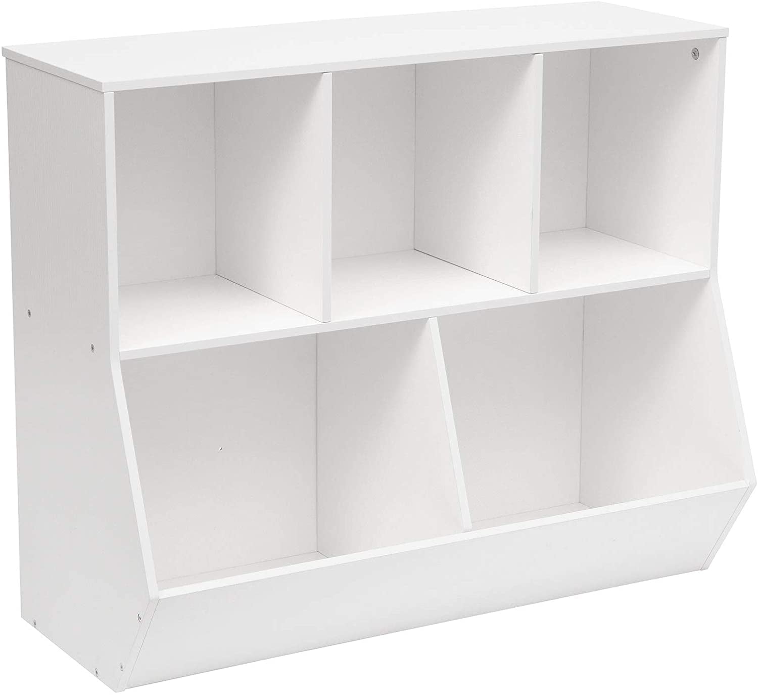 HOOBRO Kids Bookshelf Bookcase Footboard Children's Toy Storage Cabinet Playroom Hallway WT32CW01