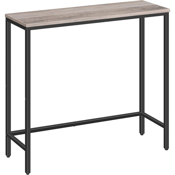 HOOBRO Narrow Console Table 29.5" Entryway Small Sofa Table Metal Frame Home Hallway Living Room Foyer Gray BG75XG01
