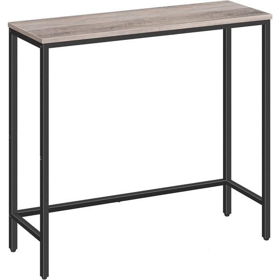 HOOBRO Narrow Console Table 29.5" Entryway Small Sofa Table Metal Frame Home Hallway Living Room Foyer Gray BG75XG01