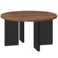 thumbnail image 1 of HOOBRO- Round Coffee Table, Walnut and Black with Symmetrically Arranged Legs, Smooth Surface for Easy Cleaning, Rounded Edges, for Living Room, Office BH88KF01, 1 of 10
